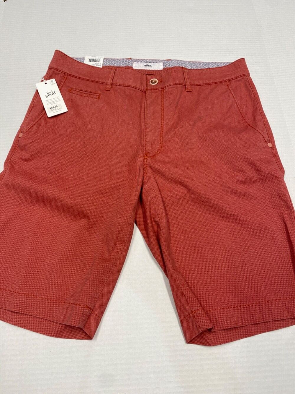 Brax Feel Good Men’s Sz 48 (waist 32)Bari Cotton Bermuda Shorts Shorts Red NWT